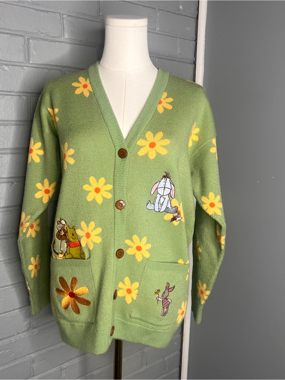 BoxLunch Exclusive Disney Winnie the Pooh Characters Daisy Women's Cardigan - XS